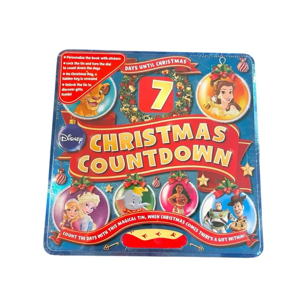 New Disney advent calendar 7 Days Until Christmas Countdown Book Stickers Fun